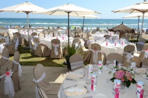 Estrella del Mar wedding reception set up